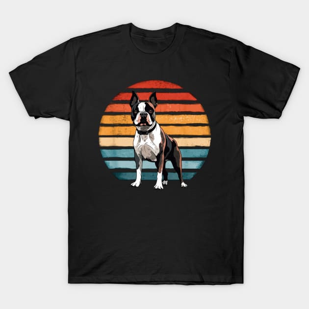 Boston Bull Terrier Vintage Dog Retro Dogs Owner T-Shirt by Tom´s TeeStore